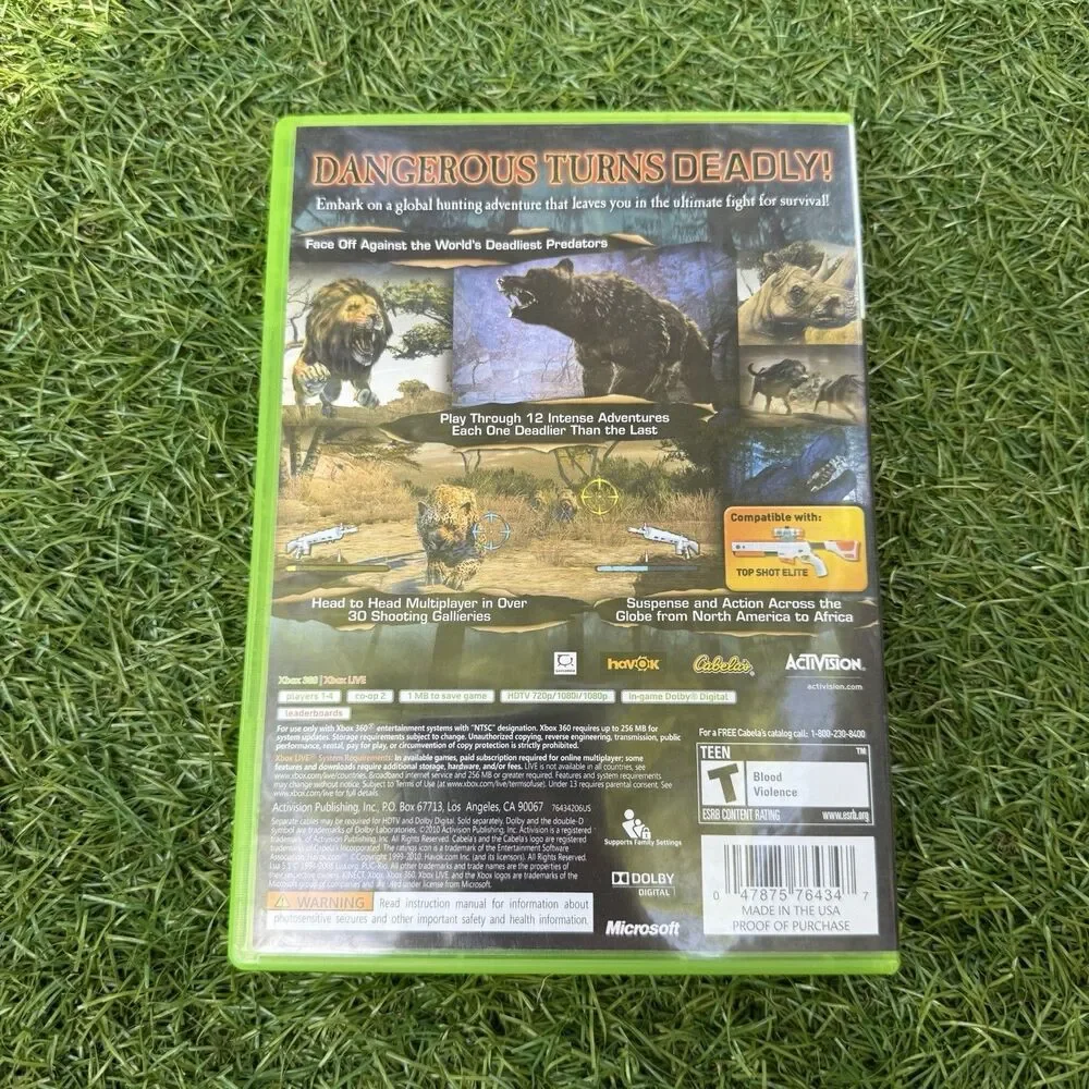 Cabela's Dangerous Hunts 2011 Xbox 360 2010 Case W/ Manual Working‎